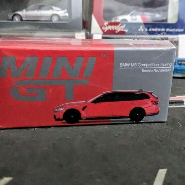 HJ99 Diecast Mini GT BMW M3 Competition Touring Toronto Red Metallic no 700 Segel
