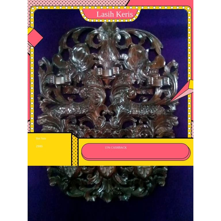 Blawong Tempat Keris / Tempel Dinding / Isi 3 KRS6