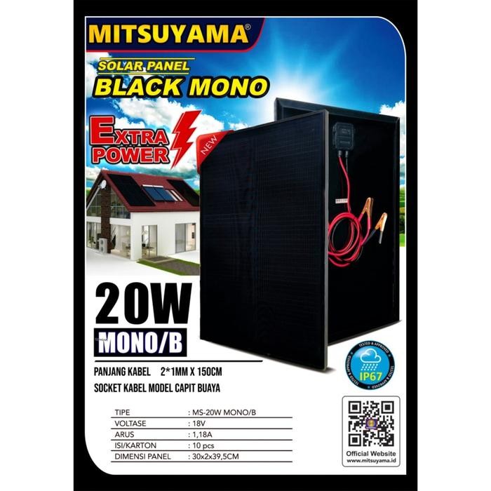 Solar Panel Solar Cell Panel Surya 20wp Monocrystalline 20 Wp Mono - 20wp Mono, MITSUYAMA