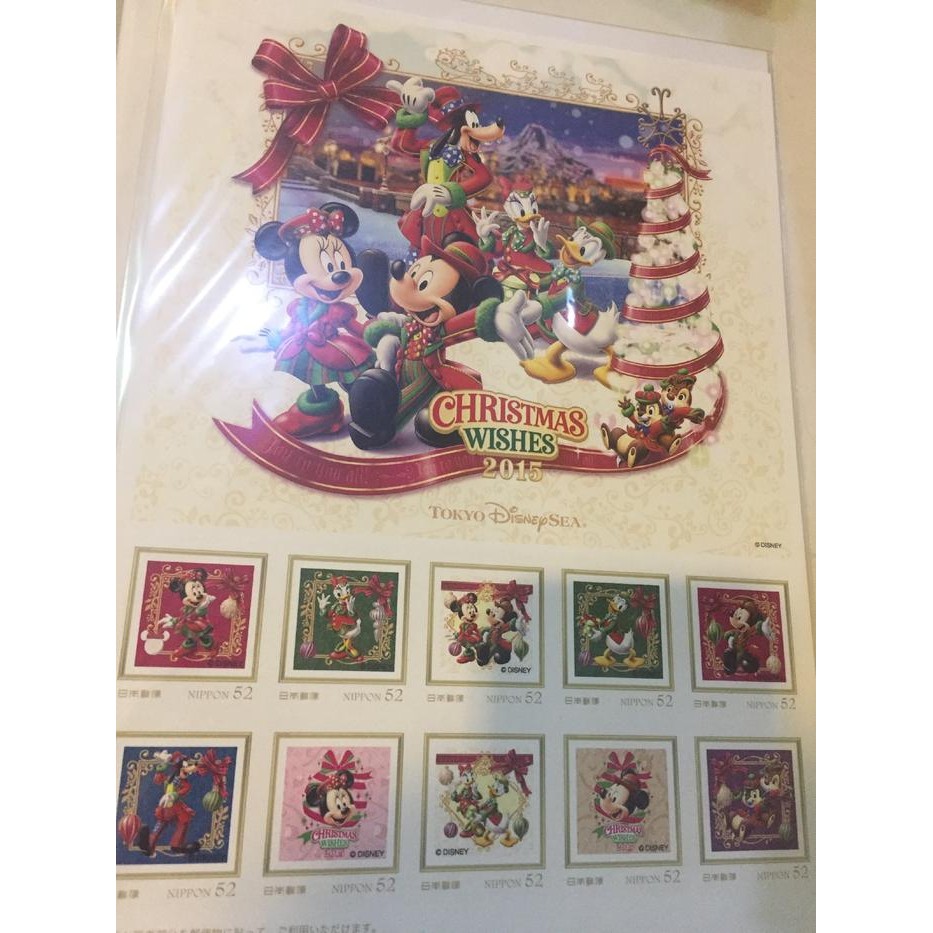

FG99 stamp perangko disney sea land tokyo christmas wishes 2015