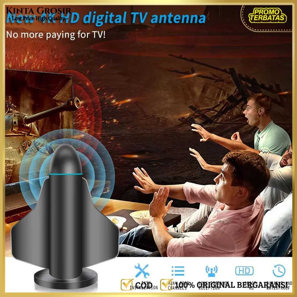 Antena TV Digital Indoor Outdoor DVB-T2 30dB dengan Amplifier dan Kabel 5 Meter - LK860