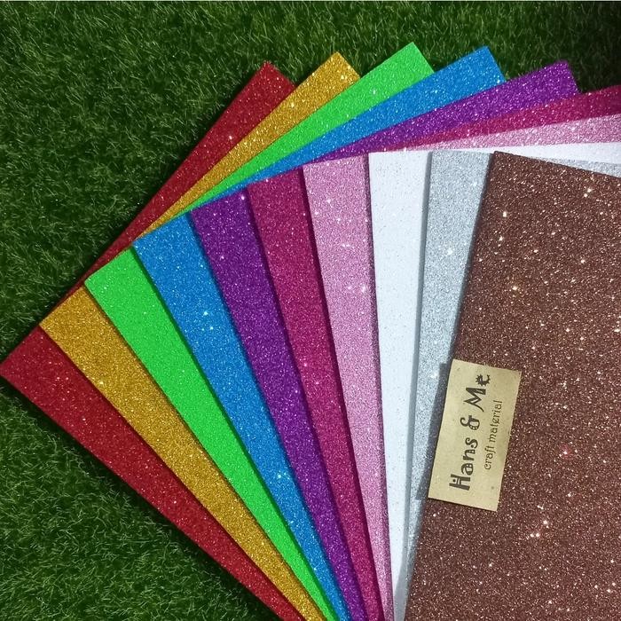 Eva Foam Busa Spon Glitter Gliter (per set)