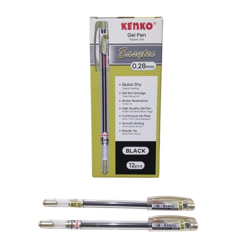 

(12Pcs) BOLPEN KENKO EASY TEC 0.28 HITAM P:12