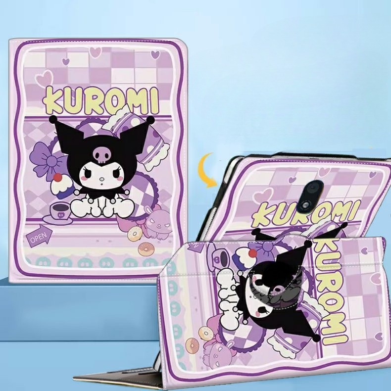 Casing tablet kartun Coulomi ungu cocok untuk ipad Mini 4/5 7,9 ”Mini 6 8,3 ”Air1/2 Gen 5/6 9,7 ”Gen