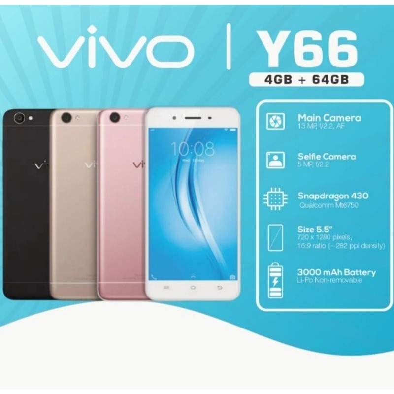 HP VIVO Y66 RAM 4/64GB FULLSET NEW GARANSI 12BULAN