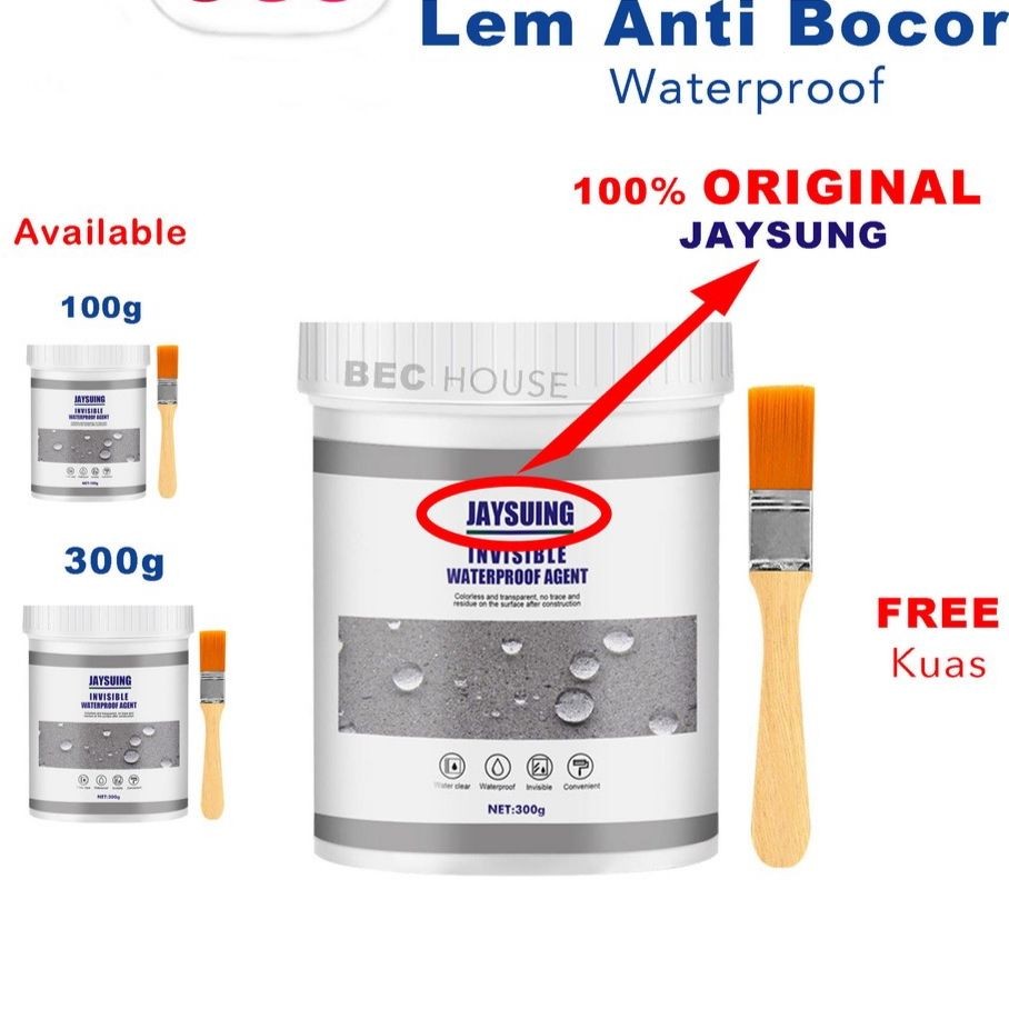 

BRAKU Lem Transparan Jaysuing Cat Anti Bocor Invisible Waterproof Insulating Sealant KERAMIK KAMAR MANDI KOLAM