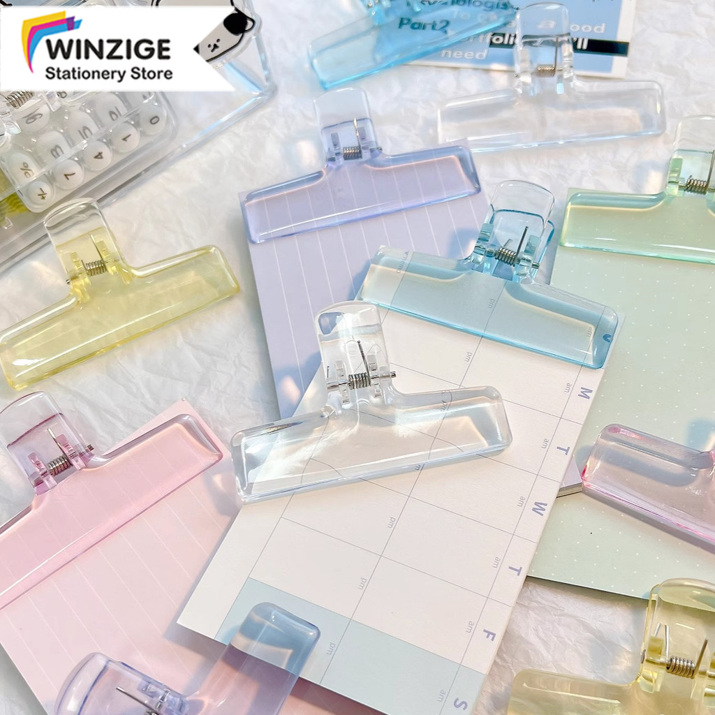 

Winzige Transparan Paper Clip Aesthetic Acrylic Paper Clip Big Transparent Penjepit Kertas Foto Dan File Ukuran Kecil