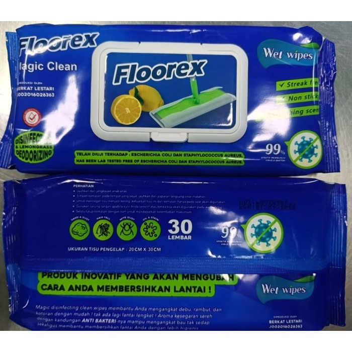 Magic clean wet tissue/Tisue Pel Basah Polymorph  - floorex