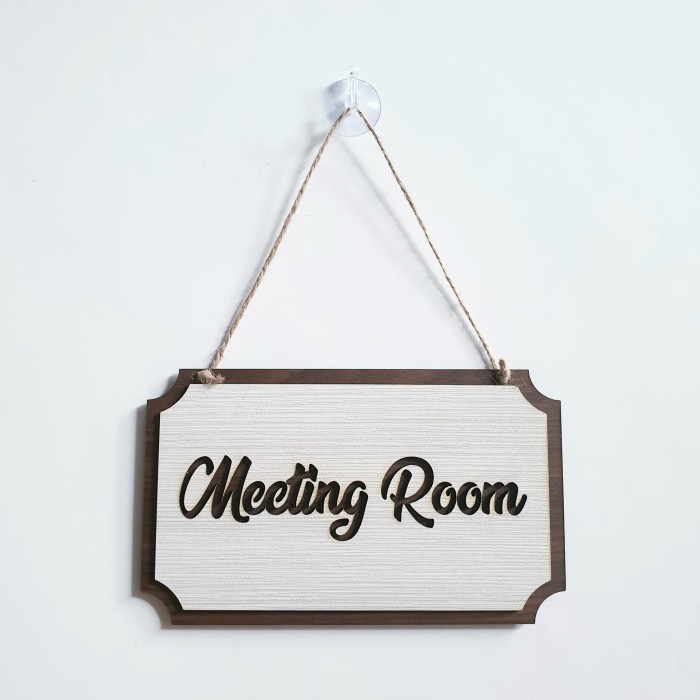 

RZ99 Gantungan Sign Kantor Dua sisi - MEETING ROOM/OCCUPIED - Kotak