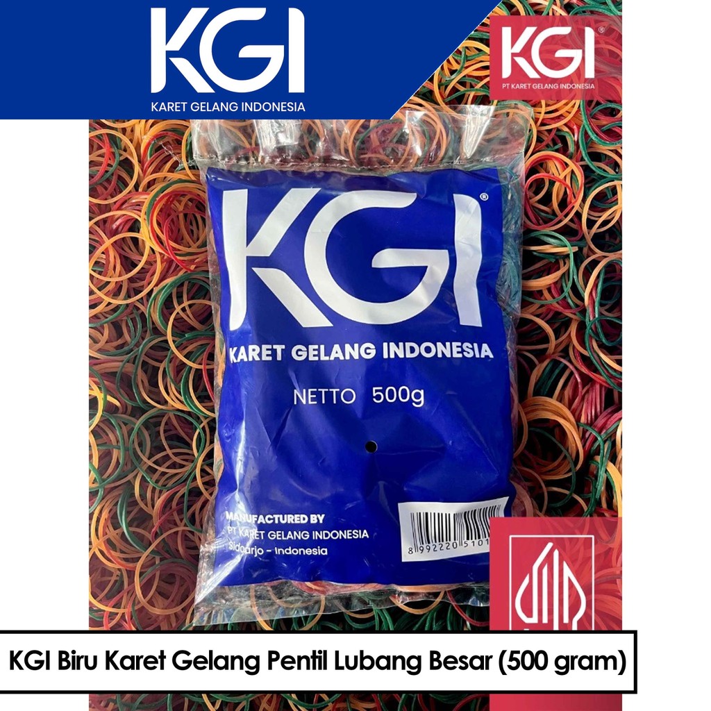 

KGI Biru Karet Gelang Pentil Lubang Besar (500 gram)