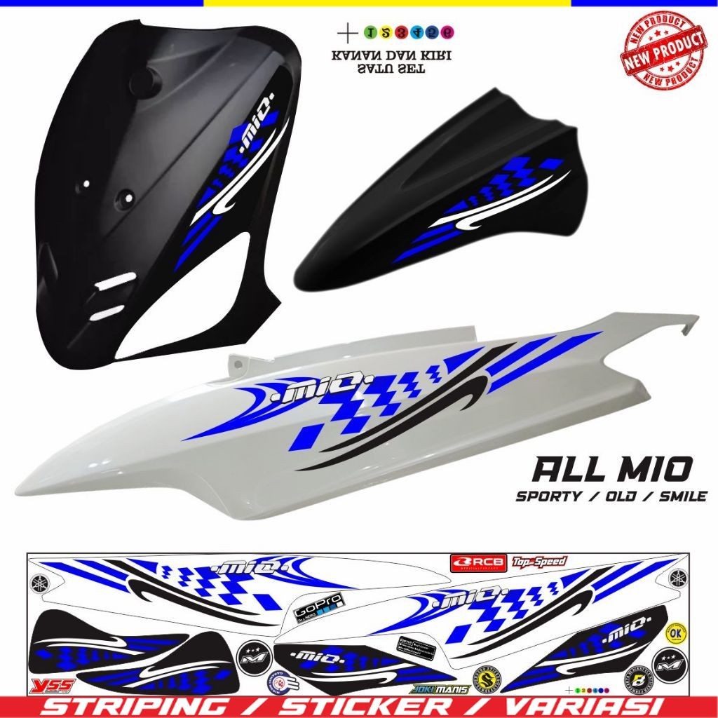 MIO STICKER SEPEDA MOTOR YSS/STRIPING MOTOR /STICKER MIO SPORTY / VARIASI MIO SMILE/V4 SIMPLE