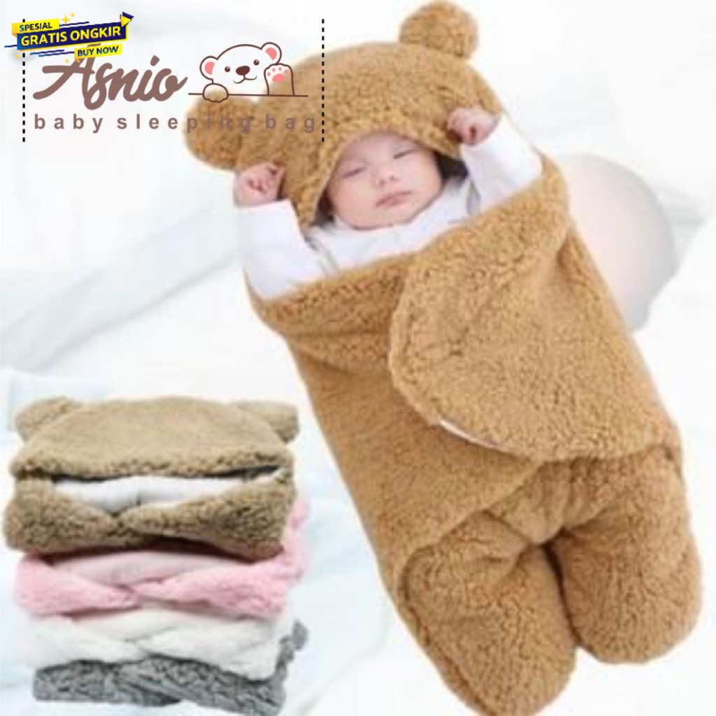 Selimut Bayi  Bedong bayi bulu  Blanket bayi Perlengkapan bayi baru lahir Mantel bayi