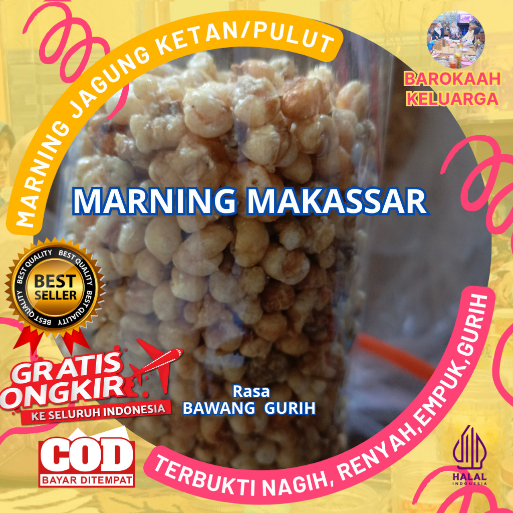 

MAKARONI MARNING JAGUNG SUPER EMPUK/ MARNING JAGUNG KETAN/ Marning Jagung SULTAN/ marning jagung PULUT (250gr) GURIH BAWANG HARGA SPESIAL
