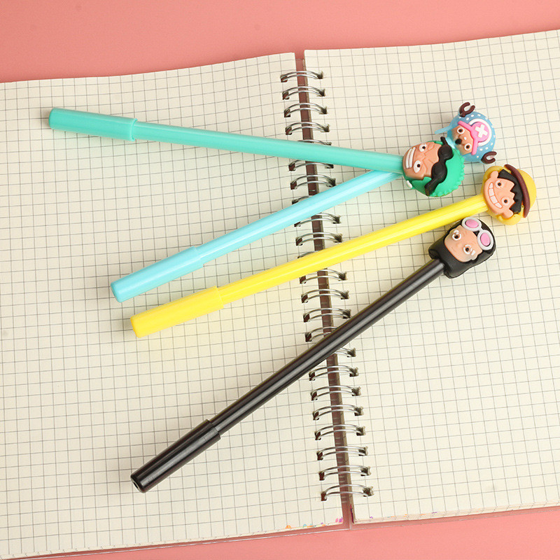 

THE VIRAL STORE Pulpen Bolpen Pena Gel Karakter One Piece Pirates Premium Pena Luffy Zoro Robin Bajak Laut Lucu Unik ATK Fancy