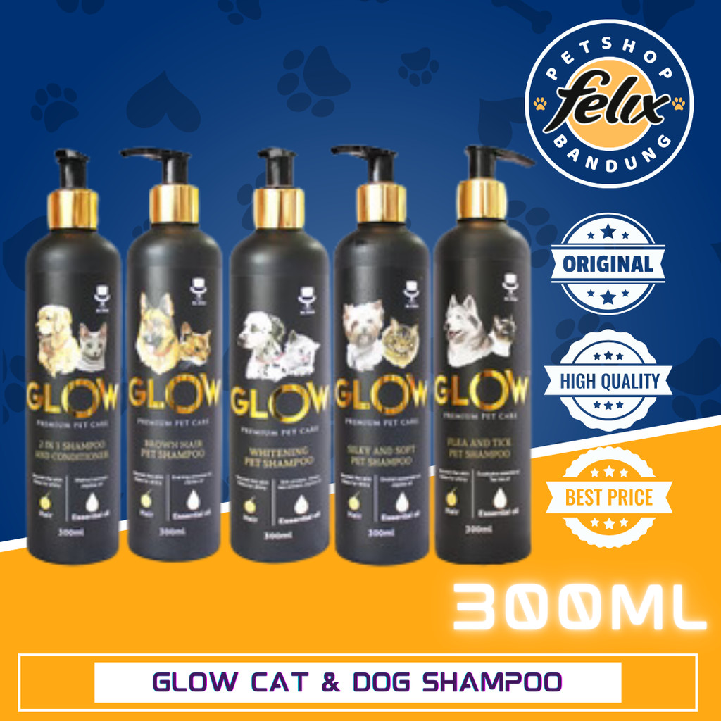 Glow Shampo Premium Pet Care Anjing Kucing 300ml shampo