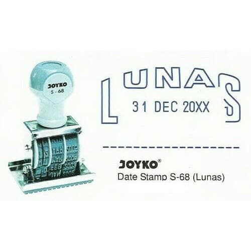 

JOYKO S-68 DATE STAMP STEMPEL TANGGAL LUNAS