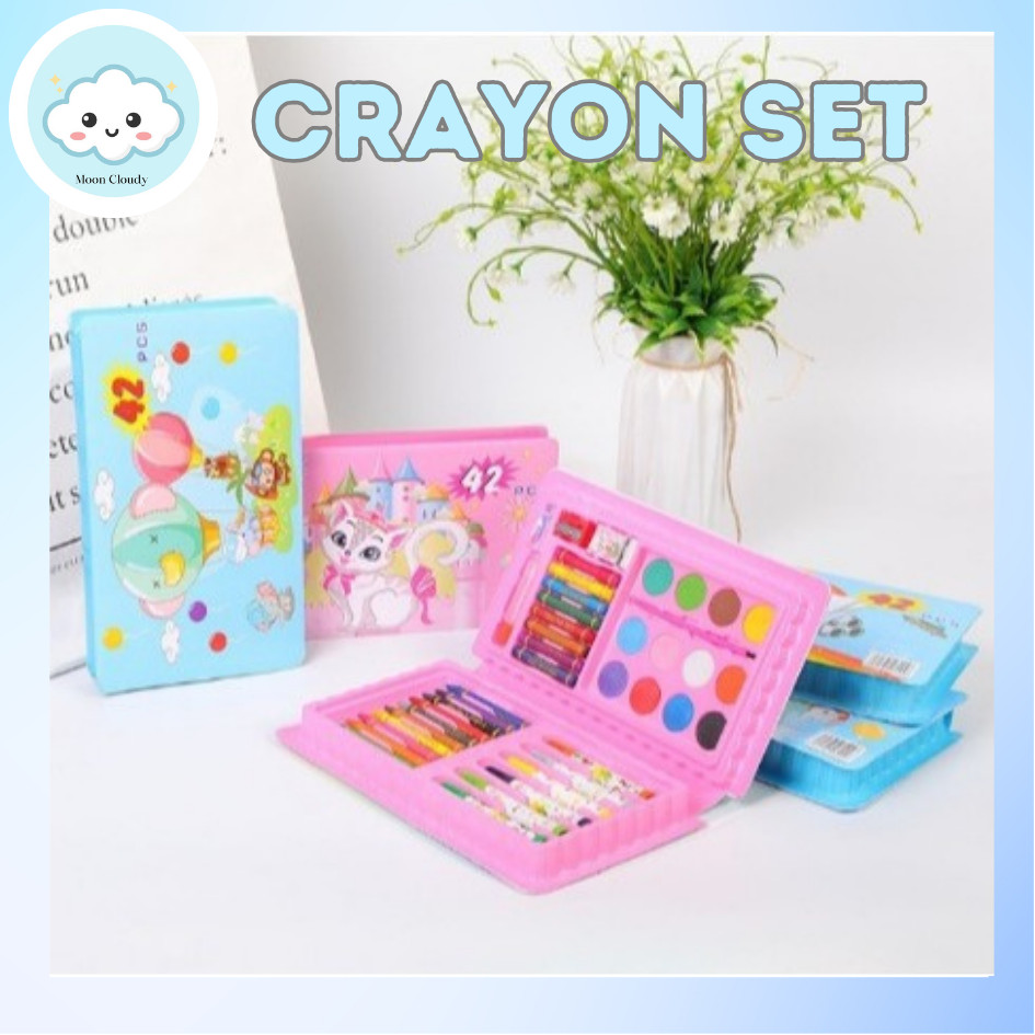 

Crayon Mewarnai 42Pcs / Crayon Lukis Anak / Set Alat Melukis Menggambar Anak Lengkap Murah Berkualitas