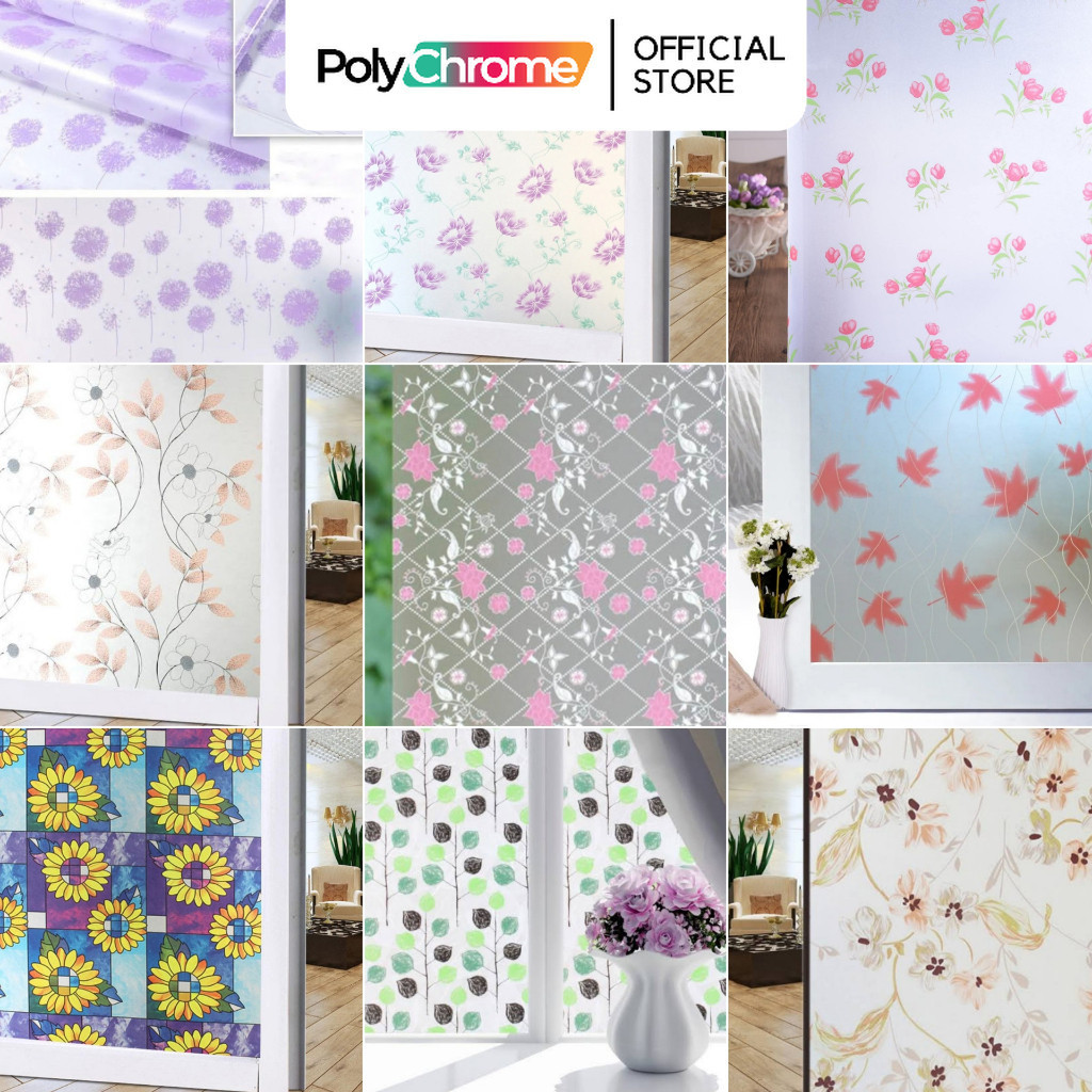 RAJA888 [Part 3] Wallpaper Stiker Kaca 90 cm x 3 meter Jendela Pintu Meja Kaca Polos Sandblast Sunbl