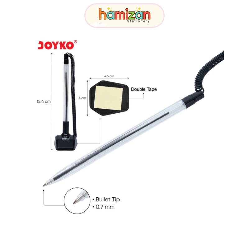

Pulpen meja pulpen tempel stand pen Joyko PSBP-177 / PEN STAND JOYKO PSBP-177 / Bolpen Pulpen Bolpoin Pena Meja Berdiri Spiral Joyko PSBP-177 0.7 mm