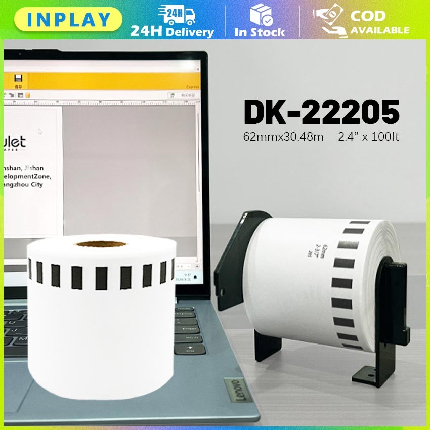 

Stiker Etiket Label Compatible Untuk Dk-22205 Ukuran 62 MM x 30 Meter
