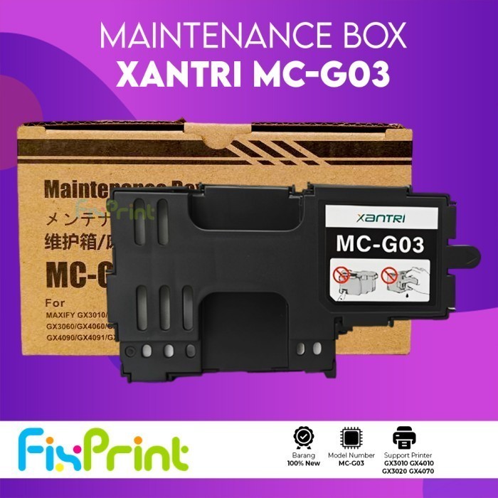 FixPrint - Maintenance Box Xantri Original MCG03 MC G03 MCG-03, Reset Waste Tank Busa Ink Pad Box Pe