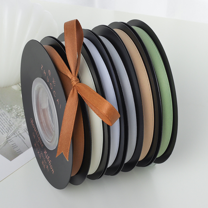 

18meters/roll wide 6mm Matte polyester ribbons Diy handmade hair accessories bow Holiday gift florist bouquet packaging ribbons