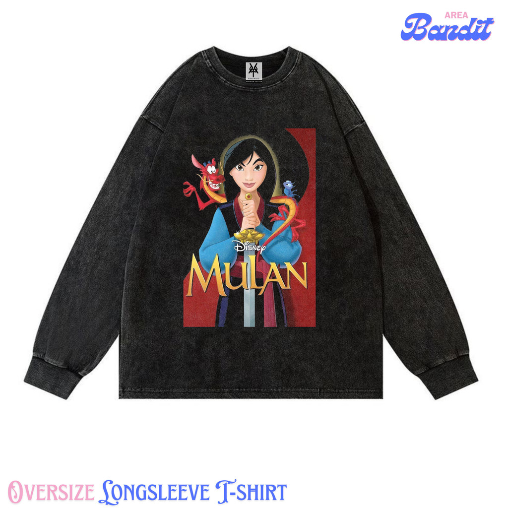 Bandit Area "disney mulan" Oversize Longsleeve T-shirt Vintage tee