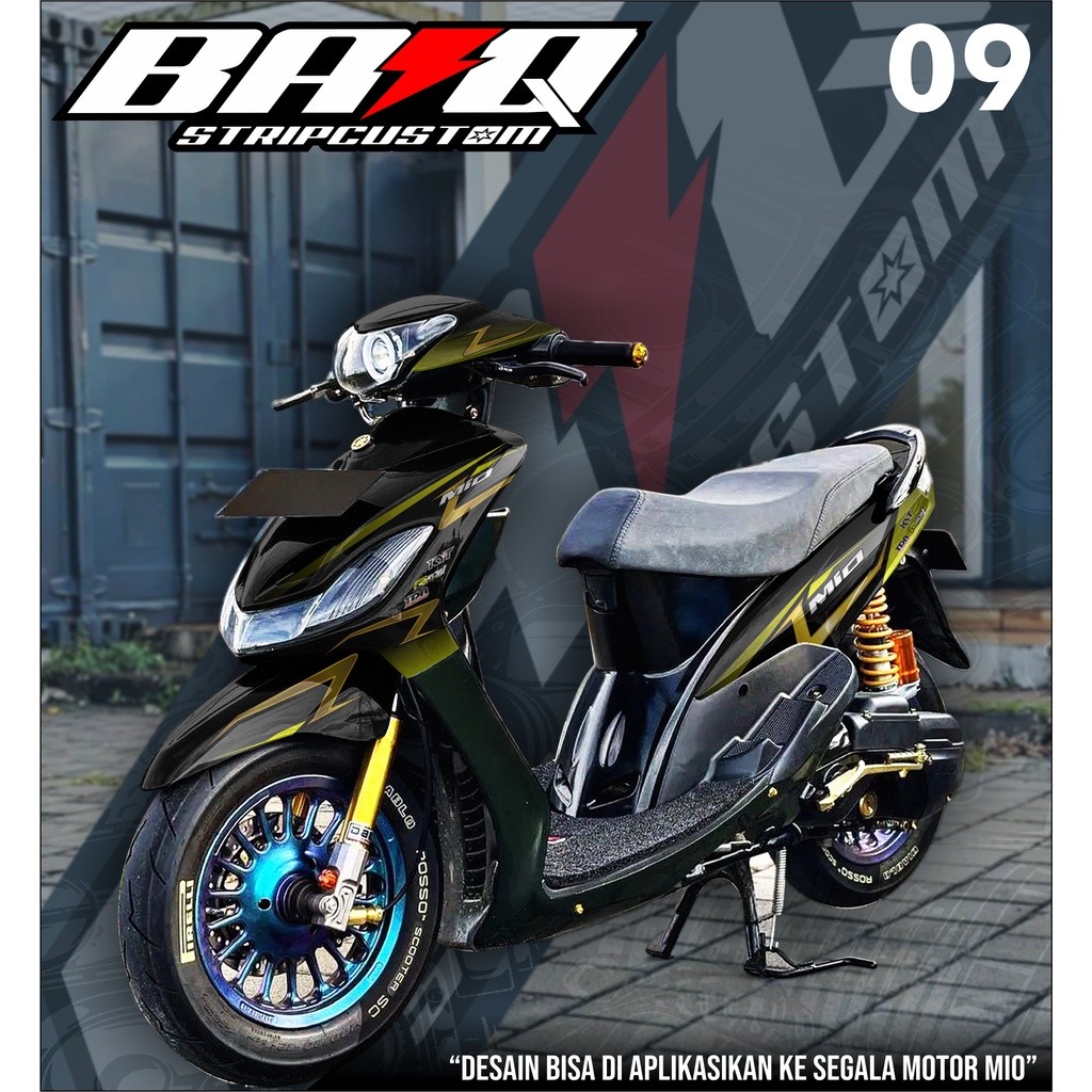 DECAL YAMAHA MIO SPORTY NEW - STIKER FULL BODY MIO SPORTY MOTIF LIST SIMPLE