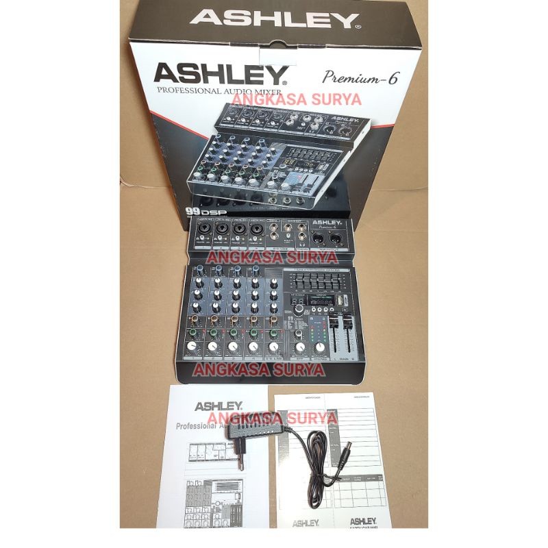 COD Mixer Audio ASHLEY PREMIUM 6 / PREMIUM6 6 Channel Equalizer Original Reverb 24 Bit 99 Dsp