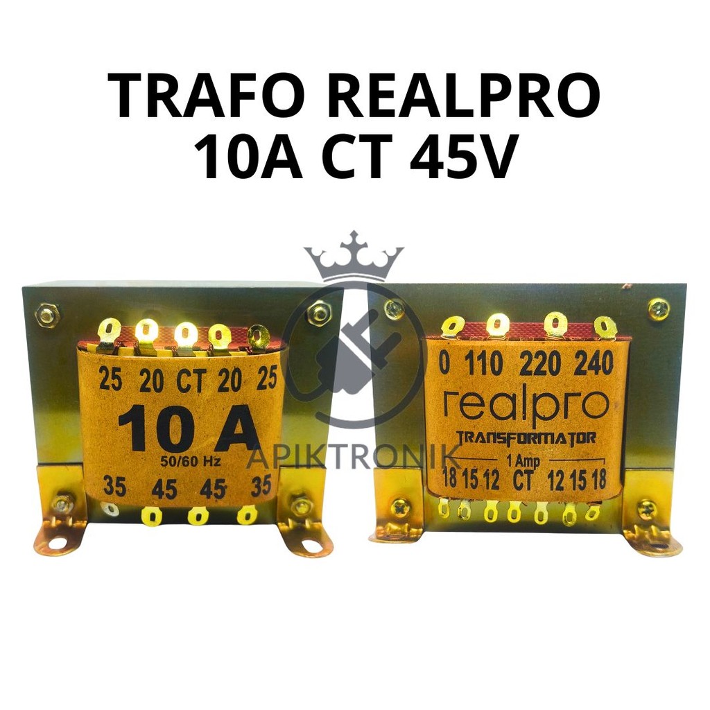 TRAFO 10A REALPRO CT 45 VOLT MURNI TEMBAGA 10A CT 45V 10AMPER CT 45VOLT