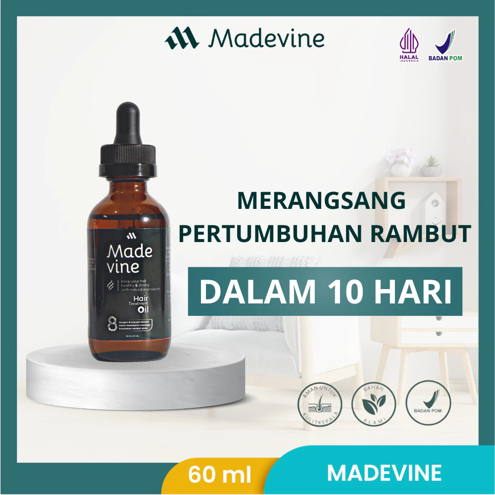 MADEVINE OIL - Serum Alami Rambut Rontok dan Penumbuh Rambut