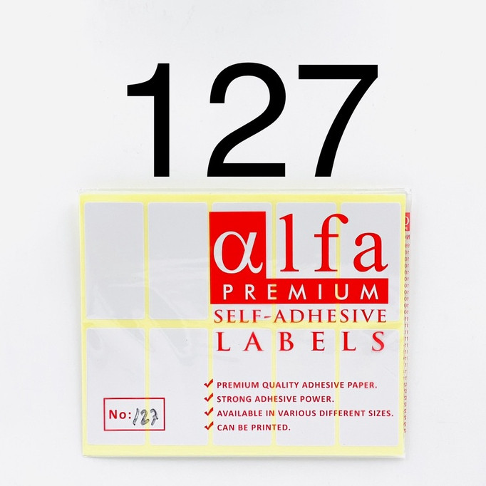 

( StaLand ) STICKER LABEL ALFA 127 / Stiker Sticker Label Nama Undangan Harga Alfa No 127 / 35 mm x 70 mm
