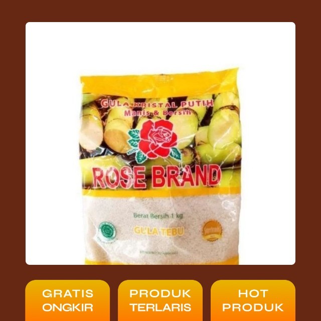 

GULA PASIR ROSE BRAND KUNING 1 KG PROMO TOKO