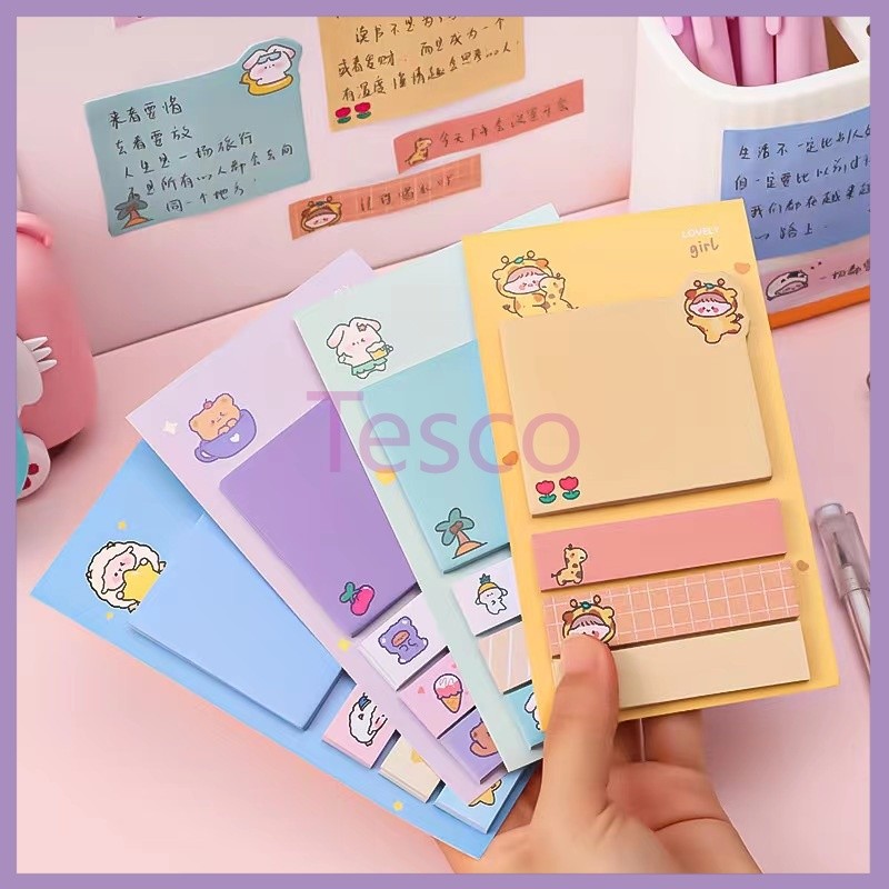 

Tesco Catatan Tempel Kartun/ Catatan Tempel Penanda Hewan Lucu Catatan Lucu