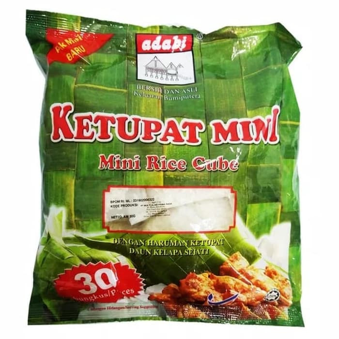 

BEST PROMO!!! Adabi Ketupat Mini 30 Pcs/Bungkus | Mini Rice Cube | BPOM RI