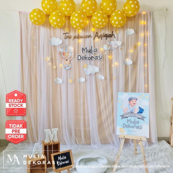 RB001 Dekorasi Backdrop Photobooth Syukuran Tasyakuran Aqiqah