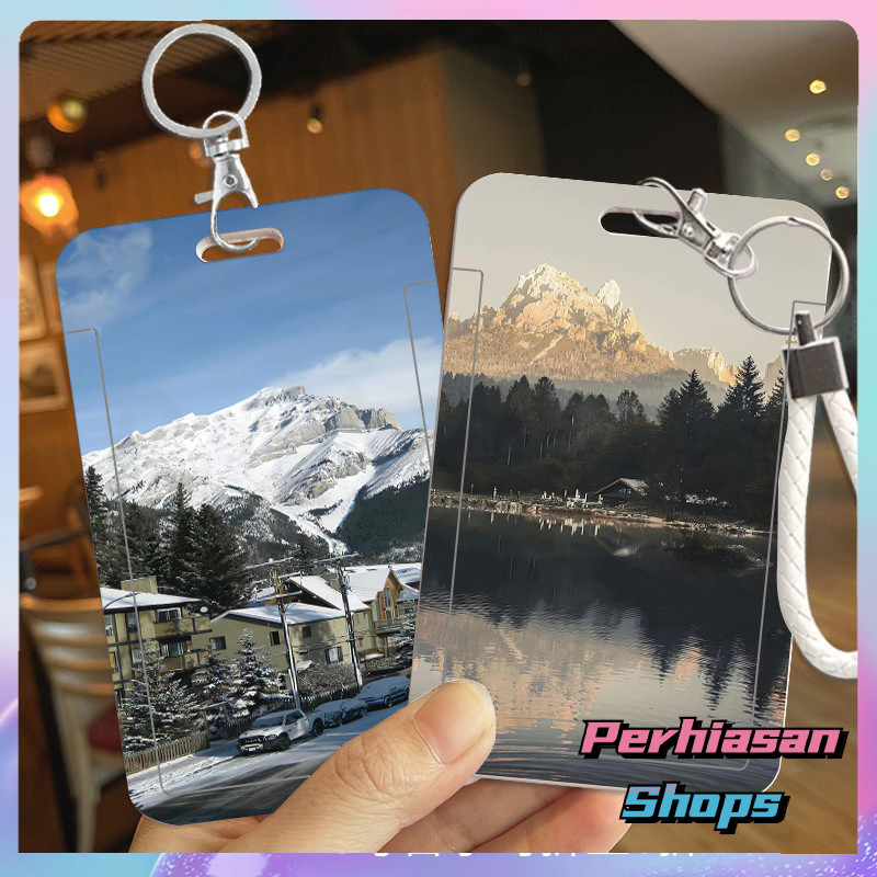 

ID CARD HOLDER MOTIF KAWAII TEMPAT KARTU PHOTOCARD PHOTO CARD Dilengkapi Dengan Tali Tangan Berkualitas Tinggi Mendukung Diskon Untuk Pembelian Grosir, Gunung bersalju yang indah dan bukit-bukit pada sore hari