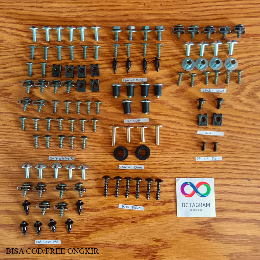 COD Gratis Ongkir/Baut Full Set Body GSX 150R/Baut Body Full Set Suzuki GSX 150R