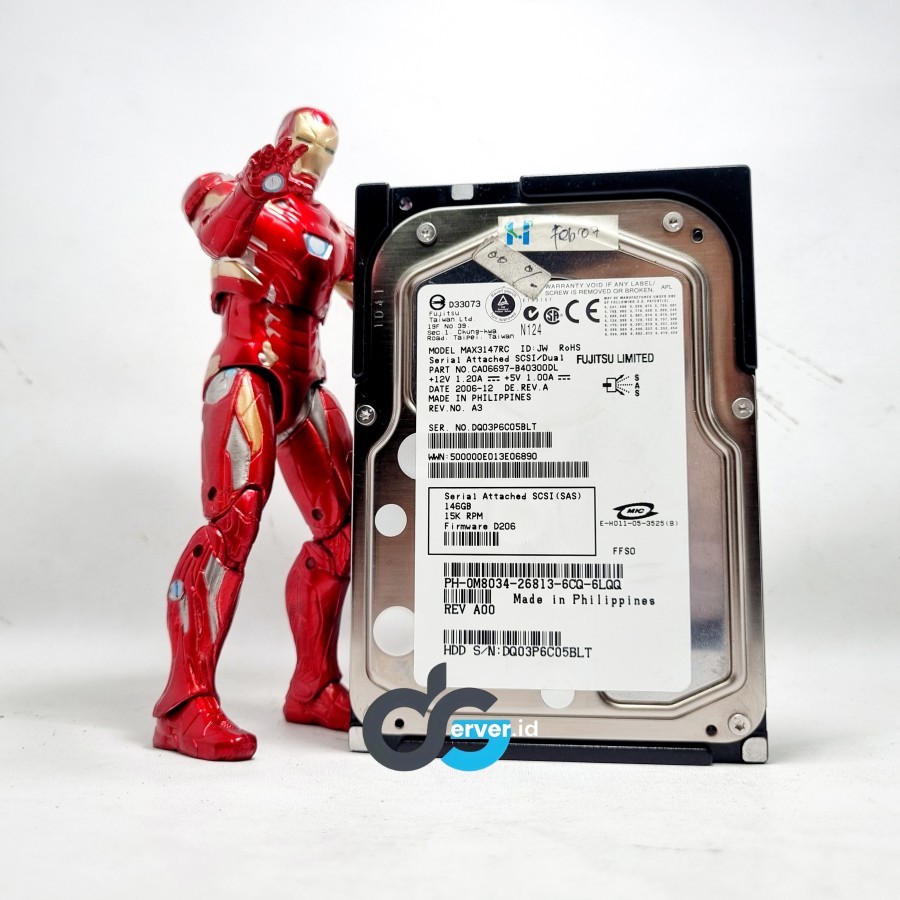 HDD SAS 146GB 3Gbps 3.5Inch Fujitsu 0M8034 MAX3147RC