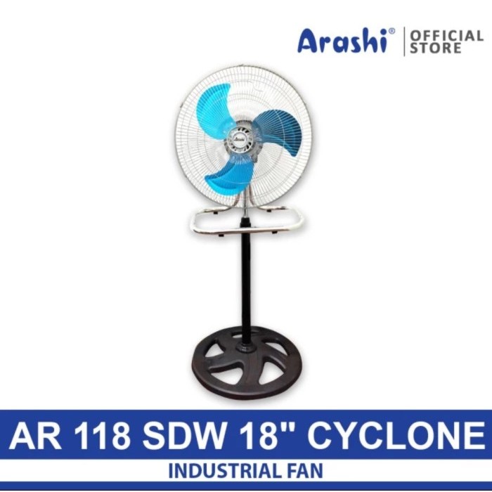 Arashi Kipas Angin Besi 3 Fungsi 18 Inch AR 118 SDE 18" Cyclone