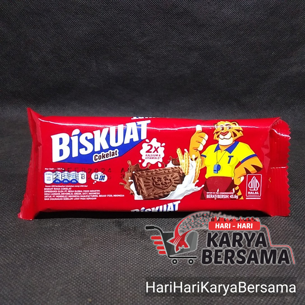 MAKANAN RINGAN BISKUIT BISKUAT ENERGI COKLAT 45.6GR