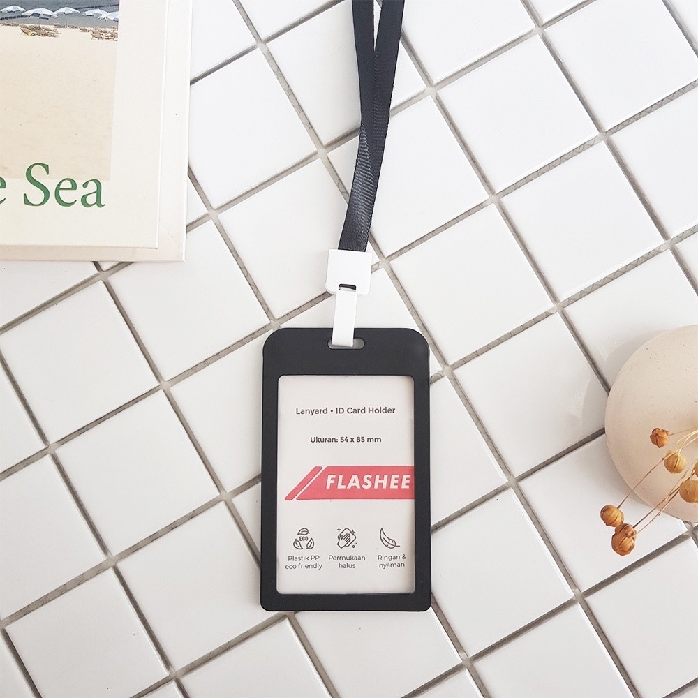 

Name Tag PP ID Card Holder PP Lanyard PP Gantungan Kartu Nama Panitia Satu Sisi Warna Hitam