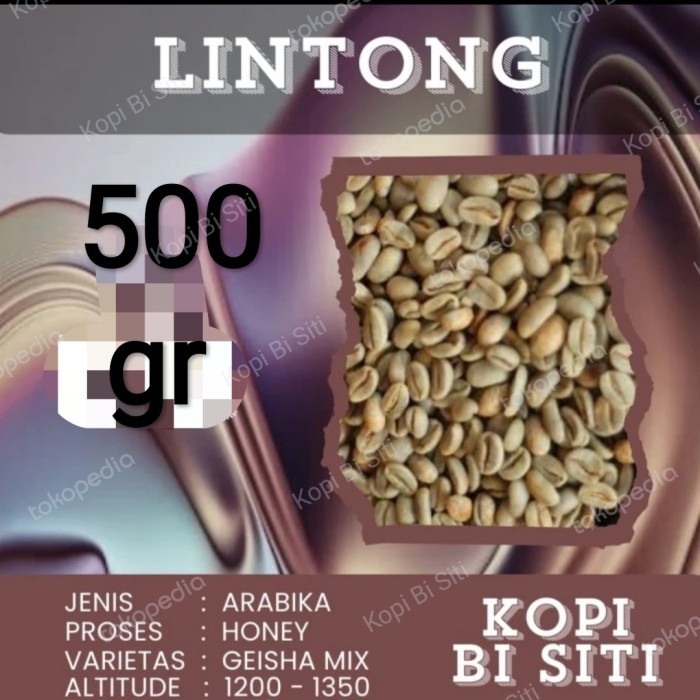 500gr GreenBean Arabika lintong Honey Proses