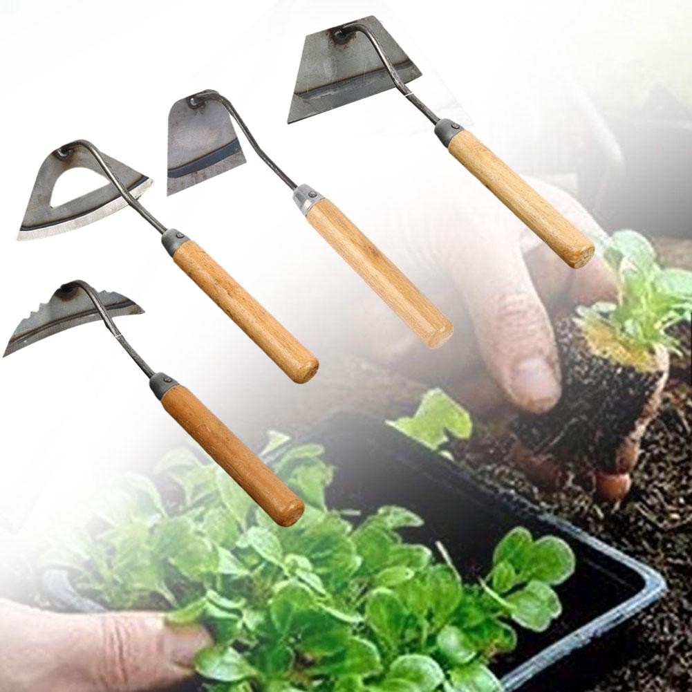 Hollow Hoe Weeding Rake Garden Weeding & Loosening Soil Artifact Harrow With Wooden Handle Labor-sav
