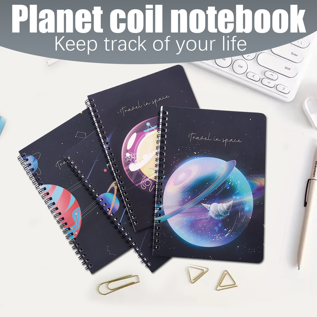 

Notebook A5 Scrapbook Mini Buku Kecil Catatan Notes Kecil 1/ 4 PCS Buku New Design Travel in Space 60 Lembar