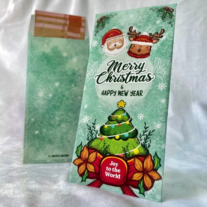 

Custom Amplop Natal Foto Wajah Karikatur Tahun Baru Ucapan Christmas - JoyToTheWorld