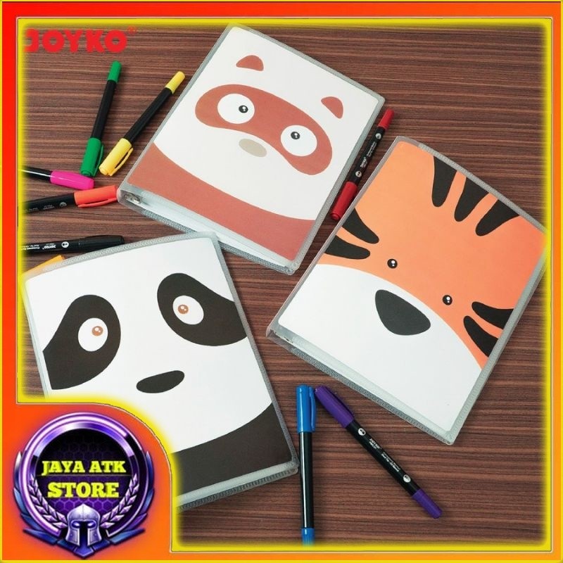 

Binder Note A5 Animal JOYKO Face Map Binder A5-TSAF-F511 Dan F512 Motif Hewan