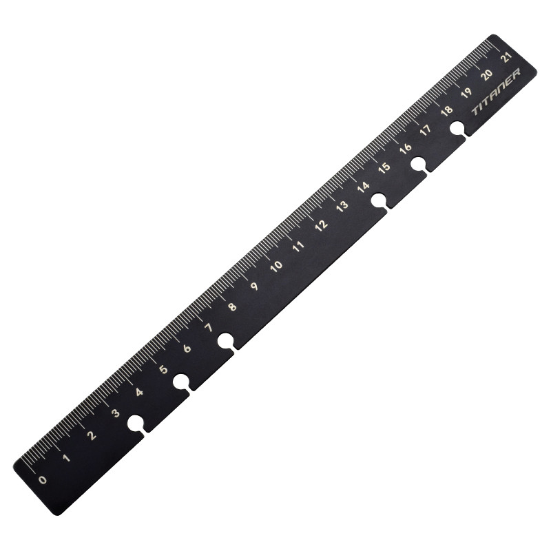 

1 Piece Titanium Alloy Tactical Ruler EDC Measuring Tool ENGLISH and Matric Double side Ruler