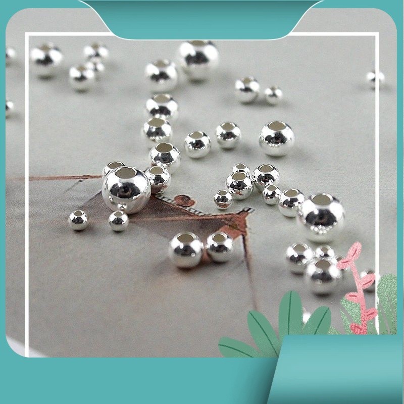 Manik Bulat Sterling Silver 925 3mm untuk Gelang