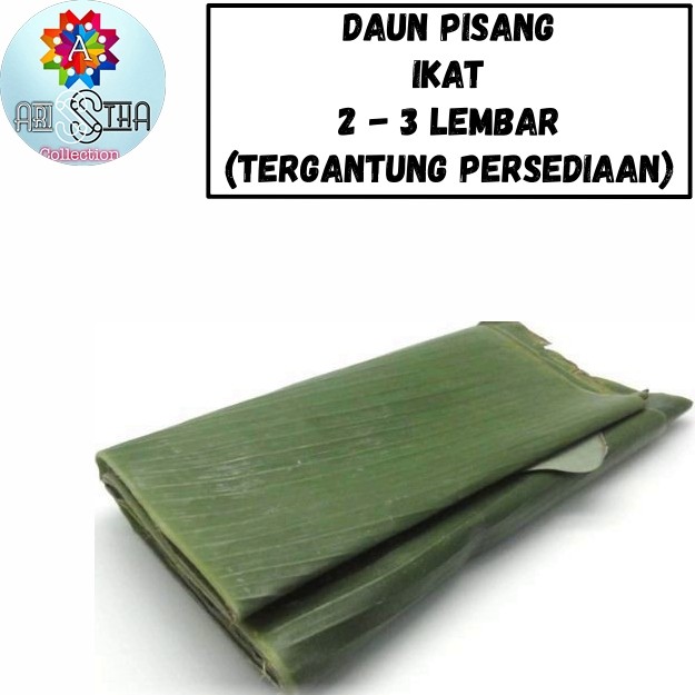 

Daun Pisang Segar Lembaran Isi 2 hingga 3 Lembar Tergantung Ketersediaan